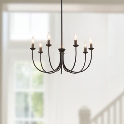 Ember 26-in Steel Chandelier