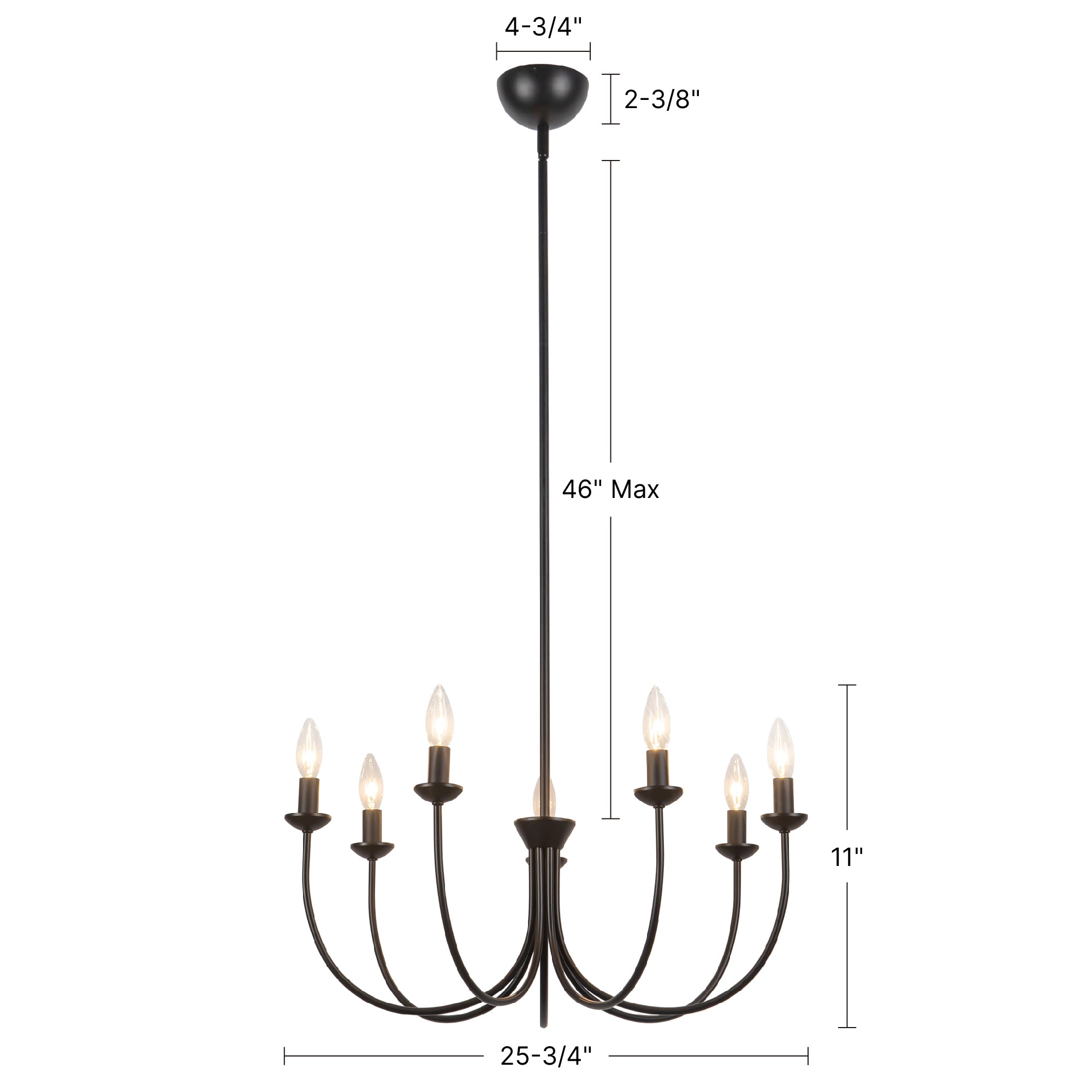 Ember 26-in Steel Chandelier