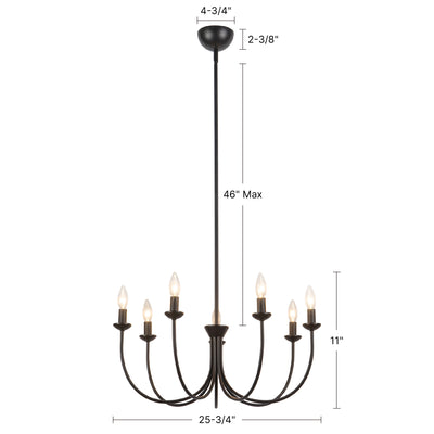 Ember 26-in Steel Chandelier