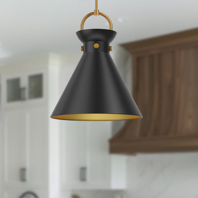 Emerson 18-in Black 1 Light Socket Pendant