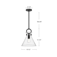 Emerson 11-in Steel Pendant