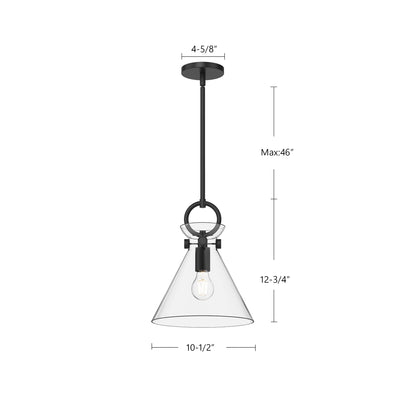 Emerson 11-in Steel Pendant