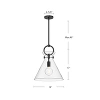Emerson 14-in Steel Pendant
