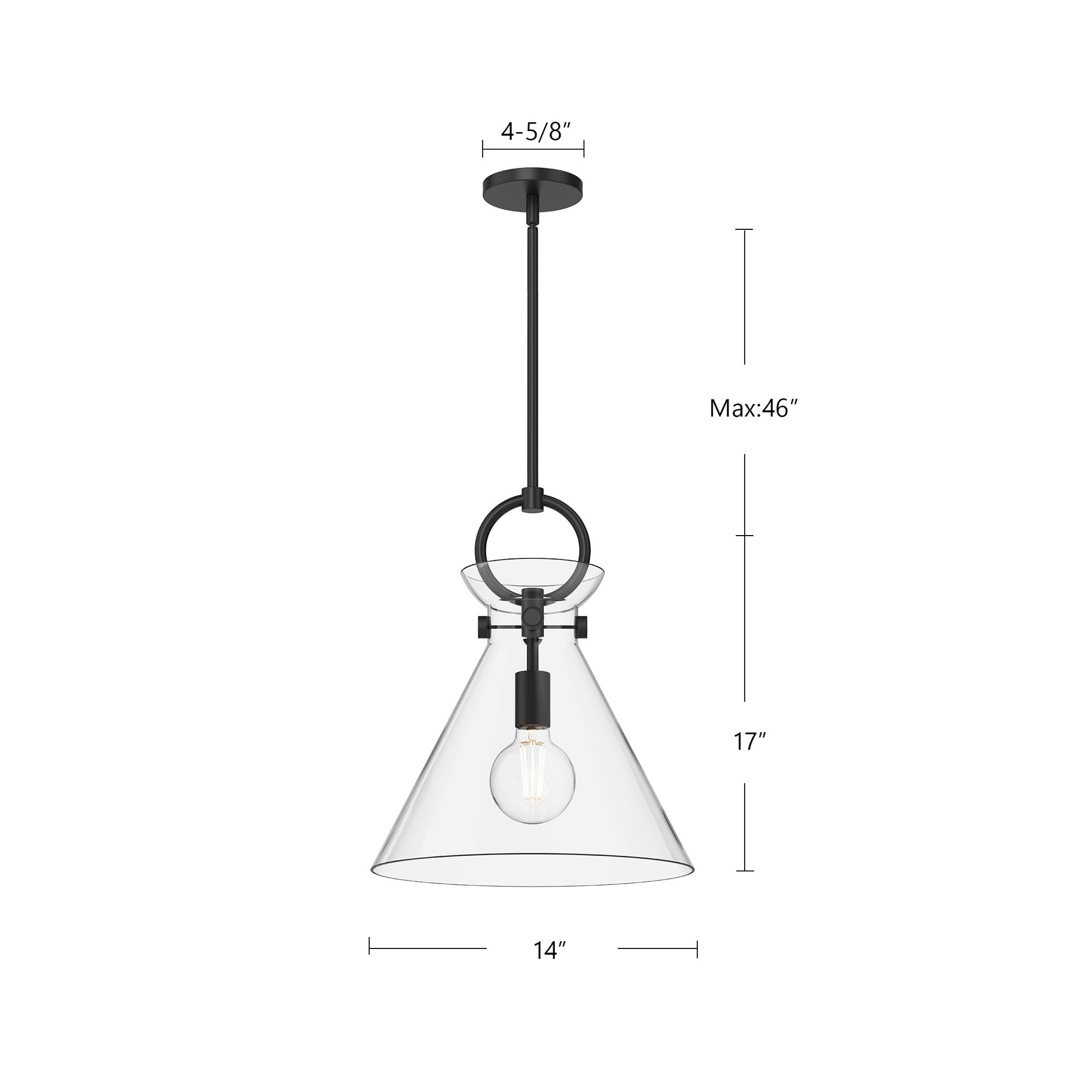 Emerson 14-in Steel Pendant