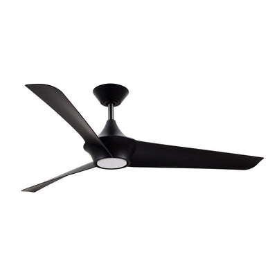 Emiko 56-in Matte Black Reversible DC LED Ceiling Fan