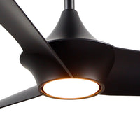 Emiko 56-in Matte Black Reversible DC LED Ceiling Fan