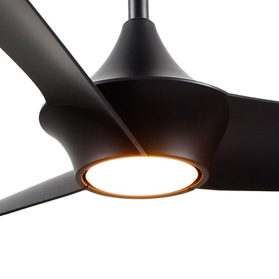 Emiko 56-in Matte Black Reversible DC LED Ceiling Fan