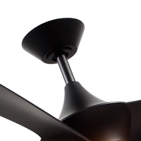 Emiko 56-in Matte Black Reversible DC LED Ceiling Fan