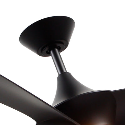 Emiko 56-in Matte Black Reversible DC LED Ceiling Fan
