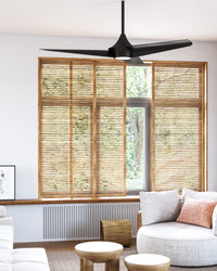 Emiko 56-in Matte Black Reversible DC LED Ceiling Fan