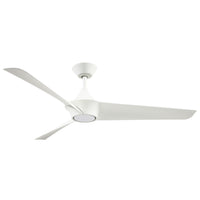 Emiko 56-in White Reversible DC LED Ceiling Fan