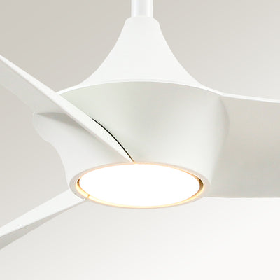 Emiko 56-in White Reversible DC LED Ceiling Fan