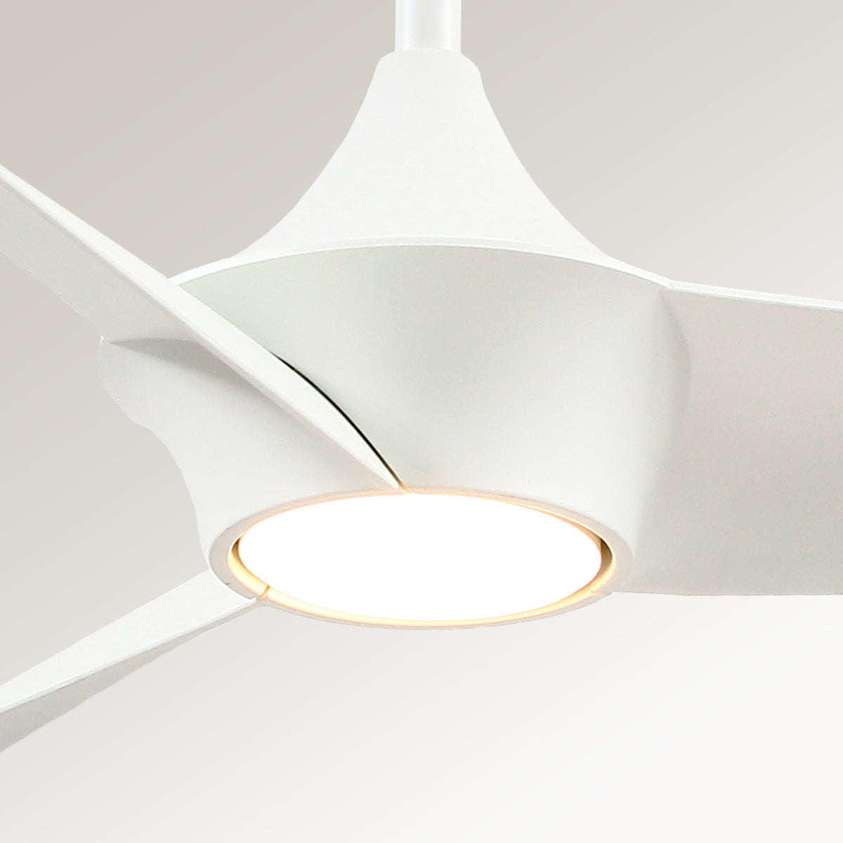 Emiko 56-in White Reversible DC LED Ceiling Fan