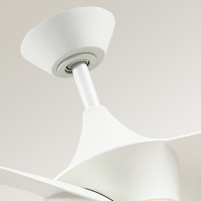Emiko 56-in White Reversible DC LED Ceiling Fan