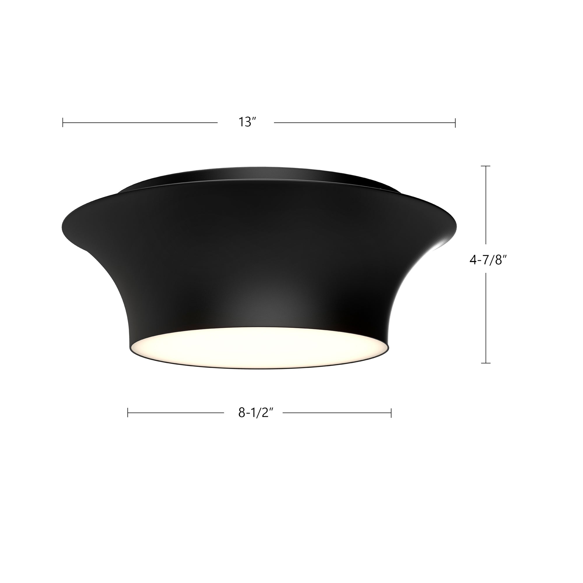 Emiko 12-in Steel Flush Mount