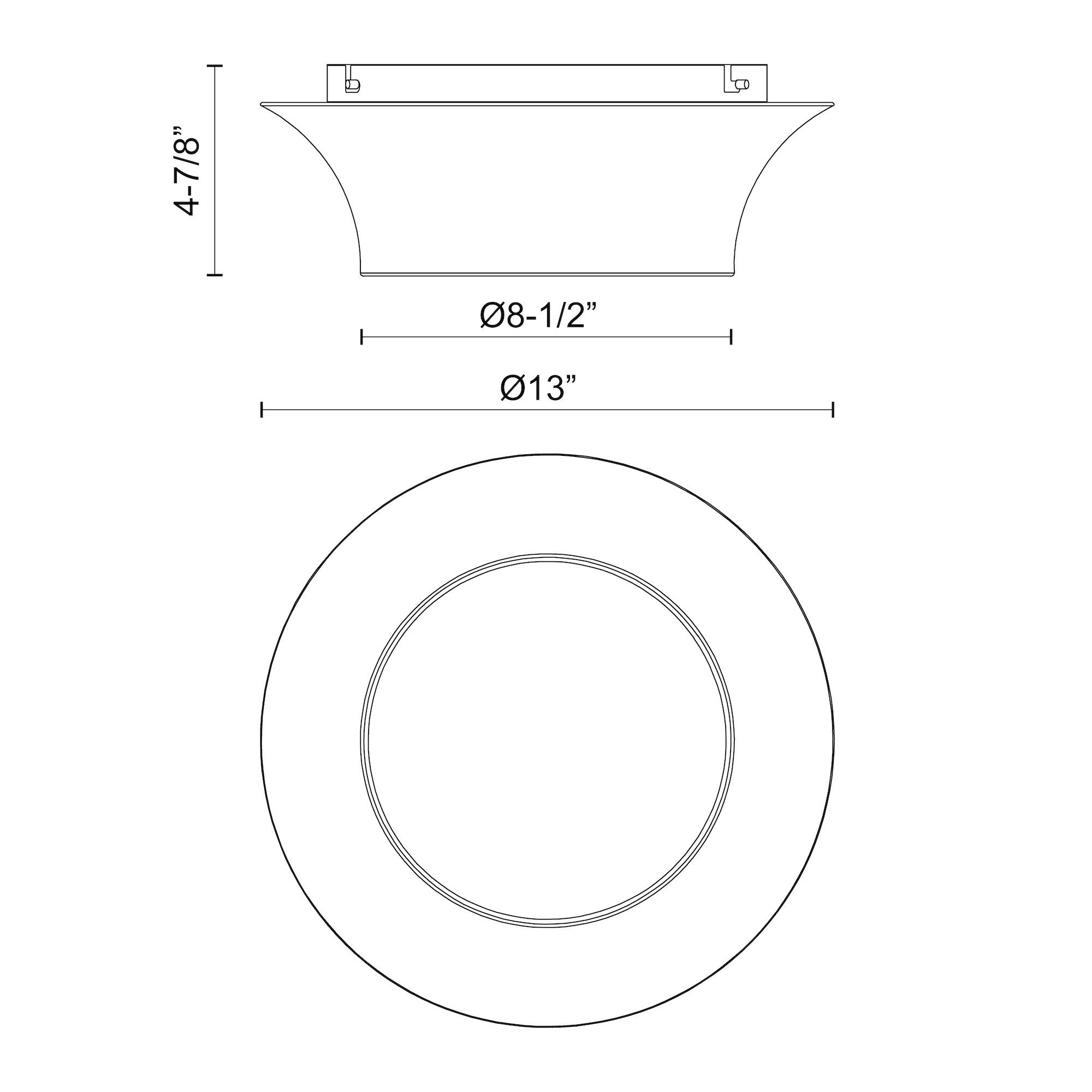 Emiko 12-in Steel Flush Mount