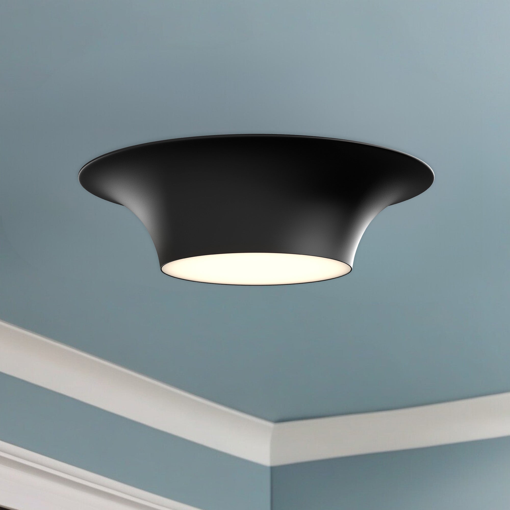 Emiko 16-in Steel Flush Mount