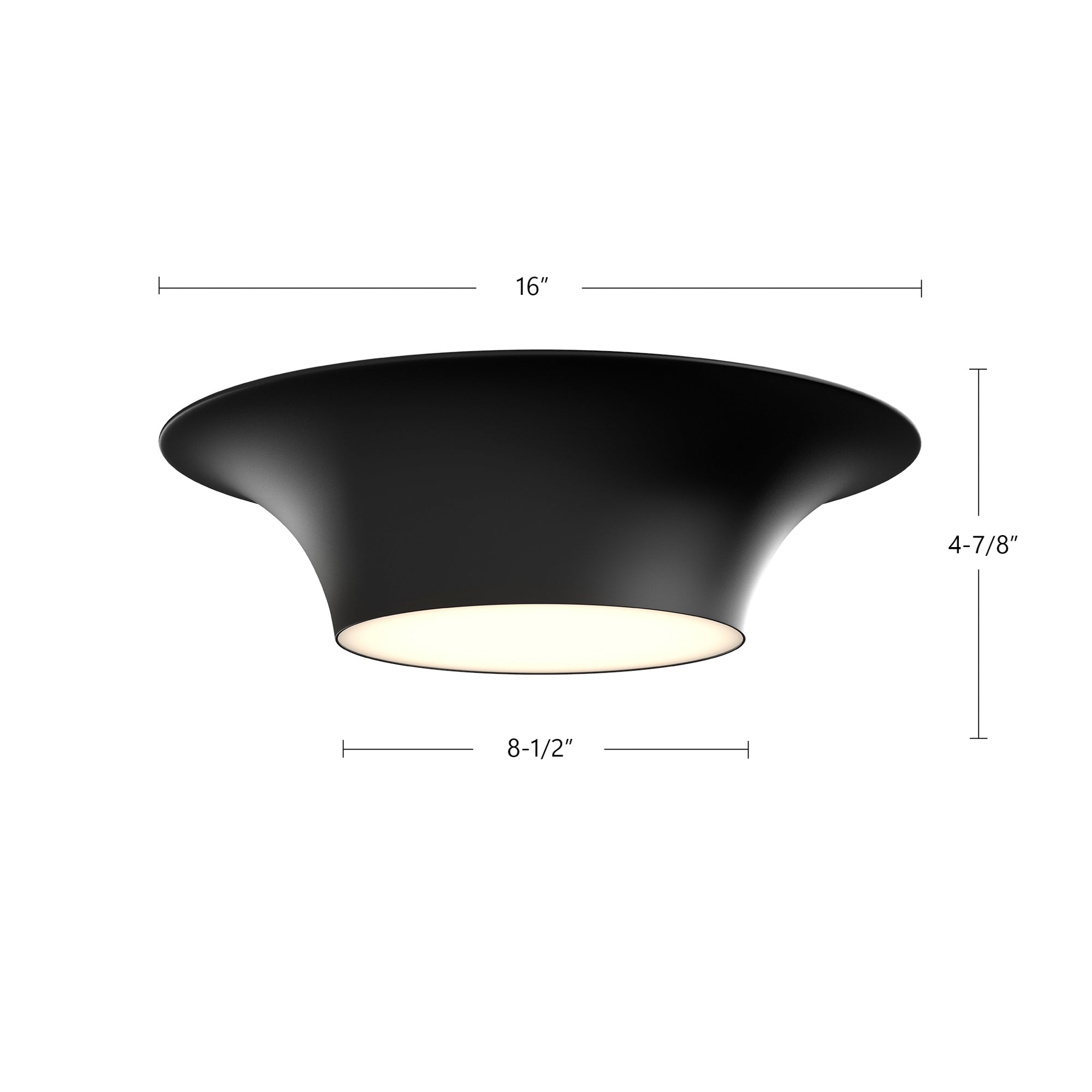 Emiko 16-in Steel Flush Mount