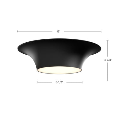 Emiko 16-in Steel Flush Mount