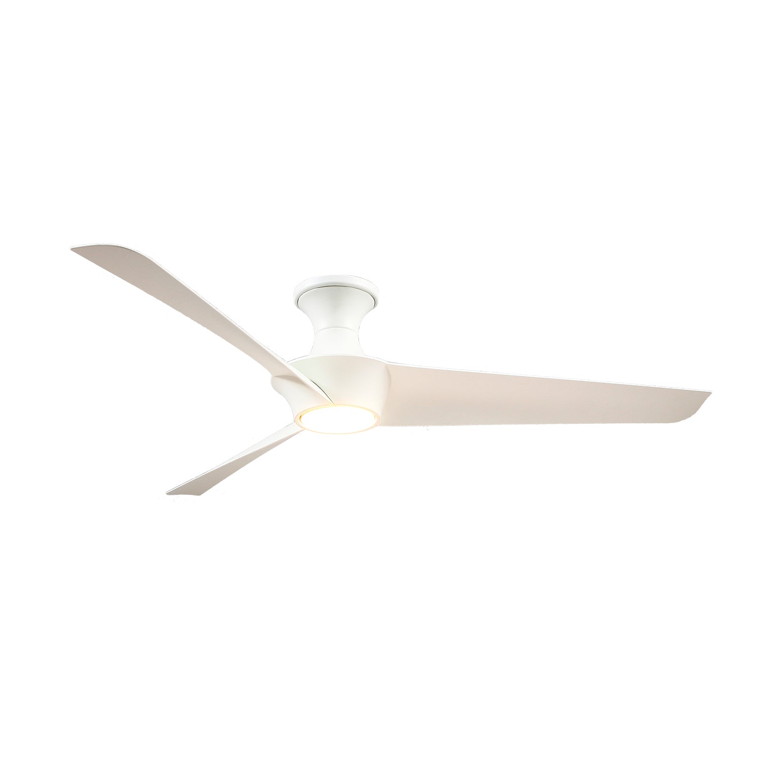 Emiko-H 56-in White Reversible DC LED Ceiling Fan