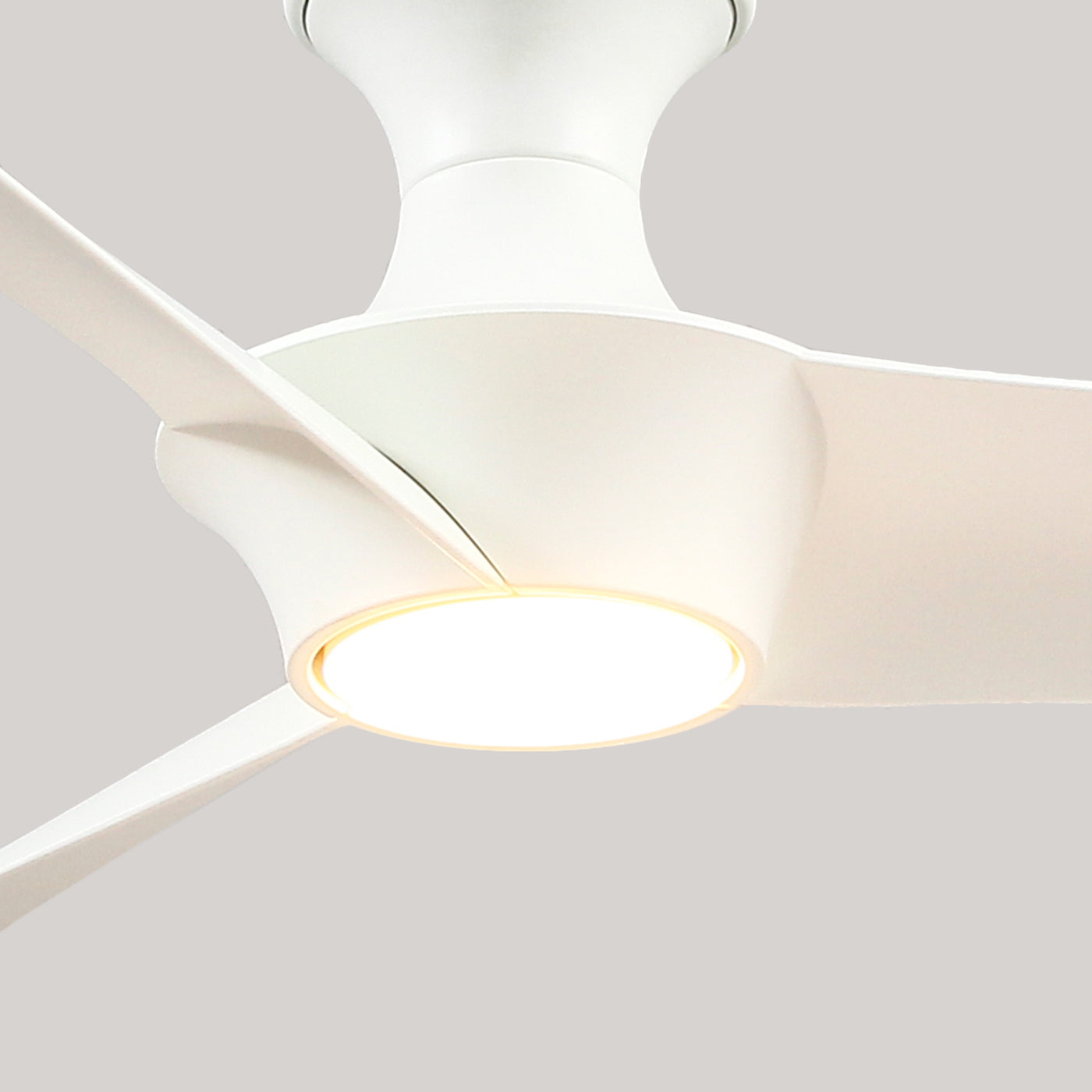 Emiko-H 56-in White Reversible DC LED Ceiling Fan
