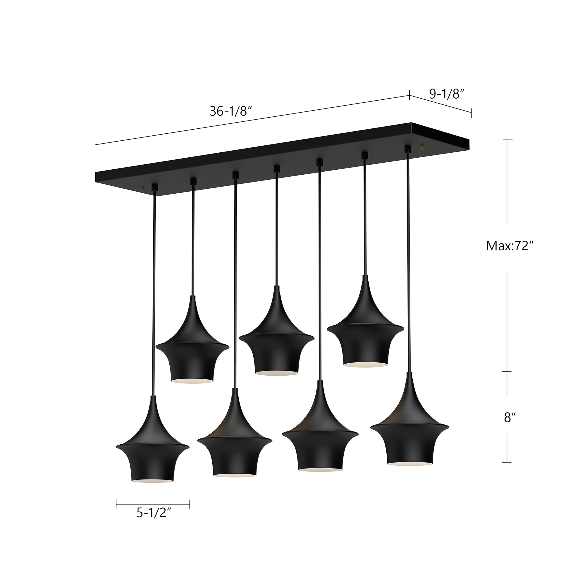 Emiko 36-in Steel Linear Pendant