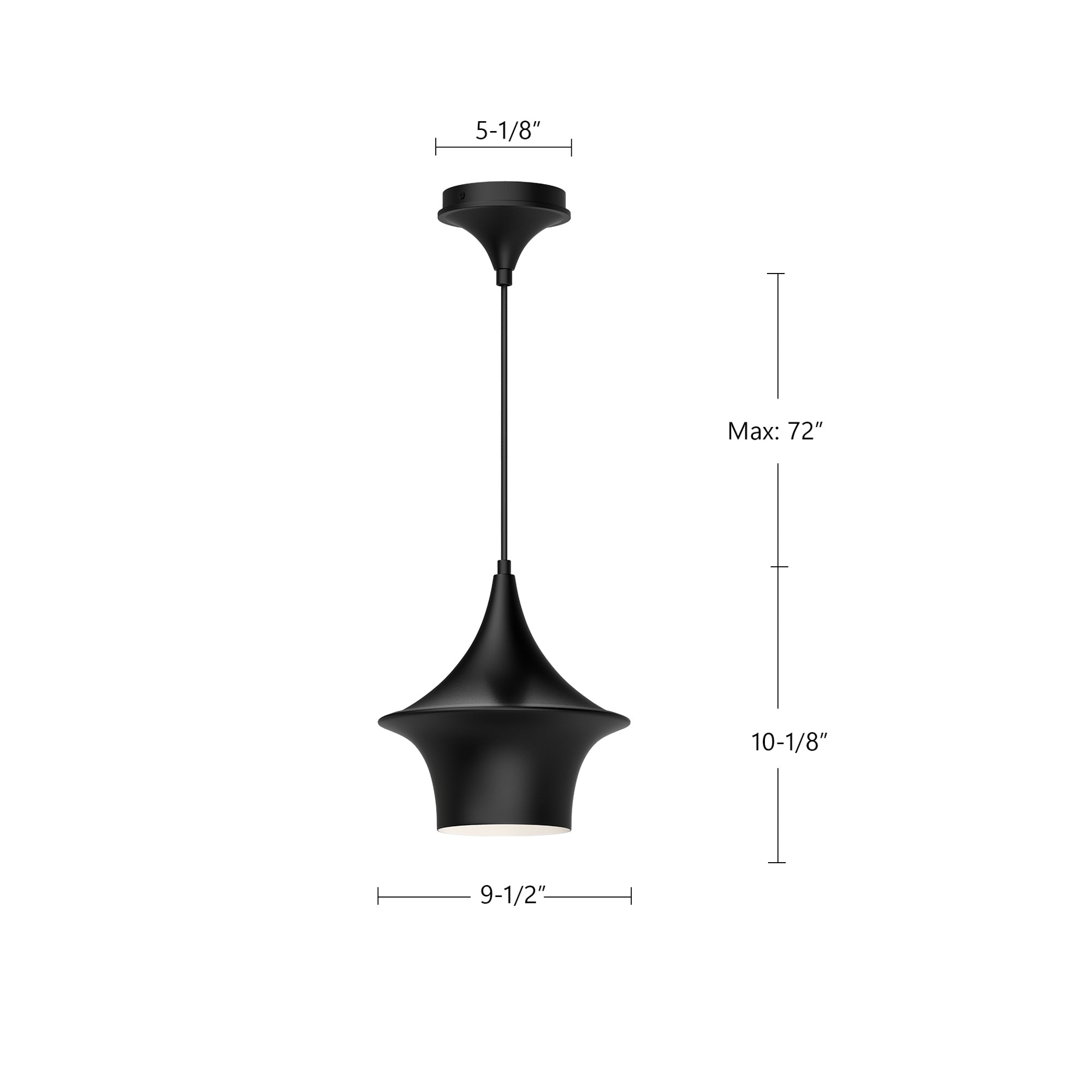 Emiko 9-in Steel Pendant