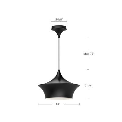 Emiko 12-in Steel Pendant