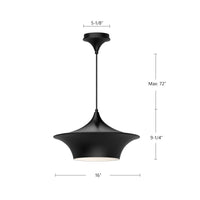 Emiko 16-in Steel Pendant