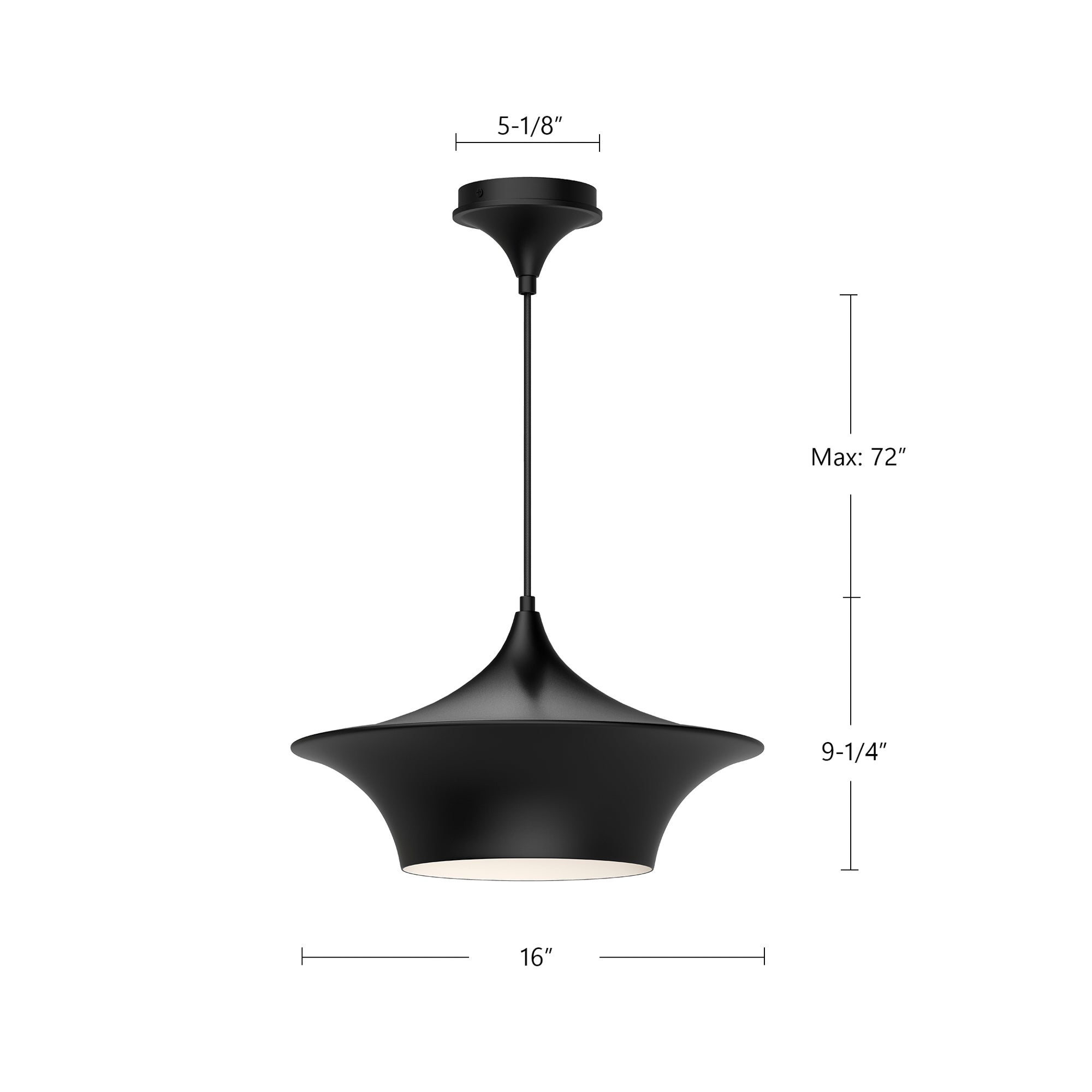 Emiko 16-in Steel Pendant
