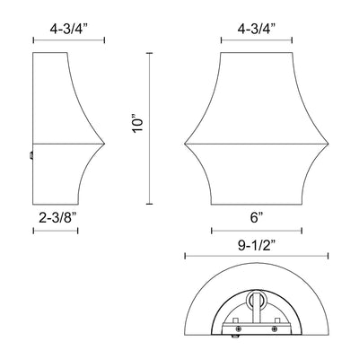 Emiko 10-in Steel Vanity Light