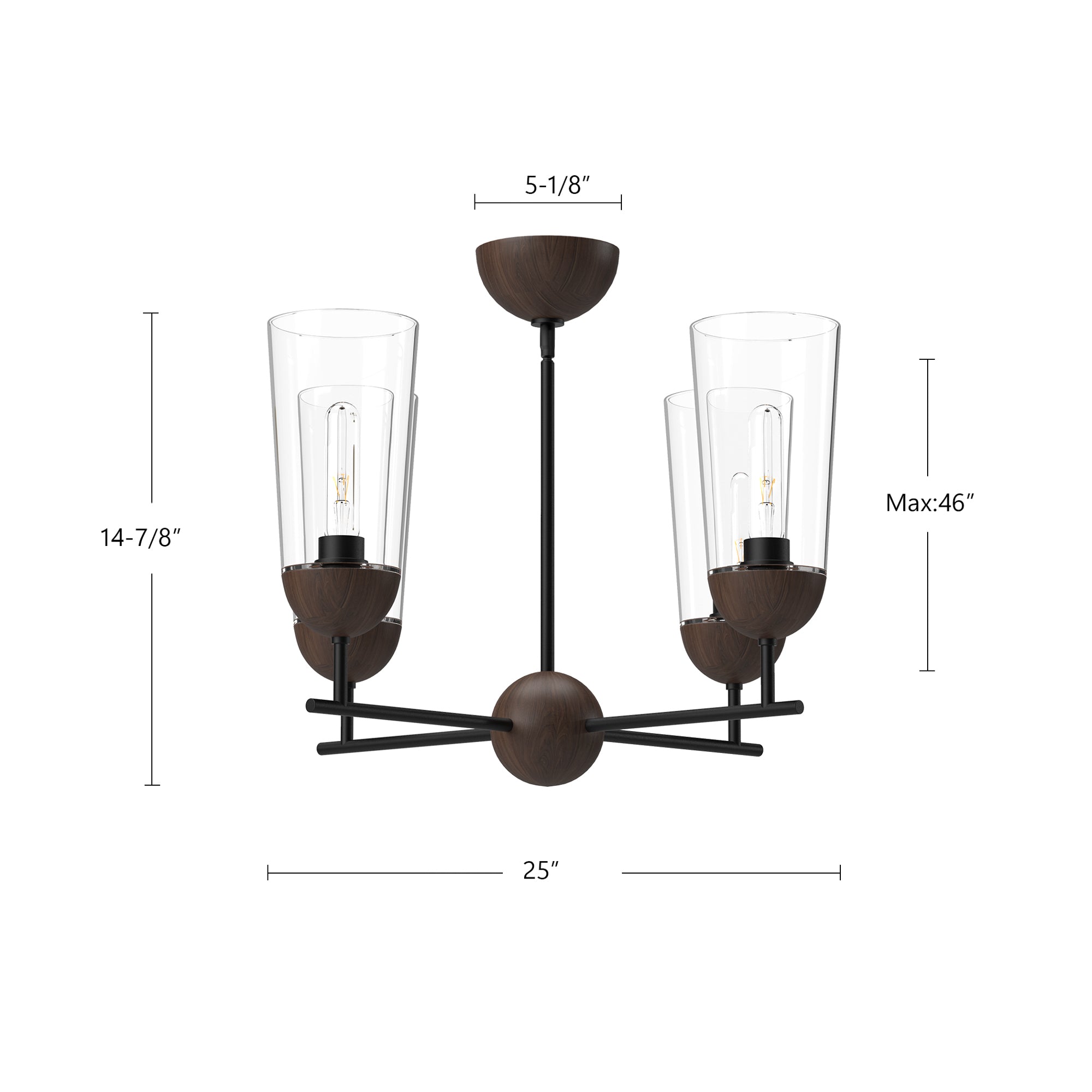 Emil 25-in Steel Chandelier