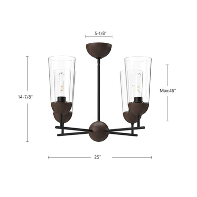 Emil 25-in Steel Chandelier