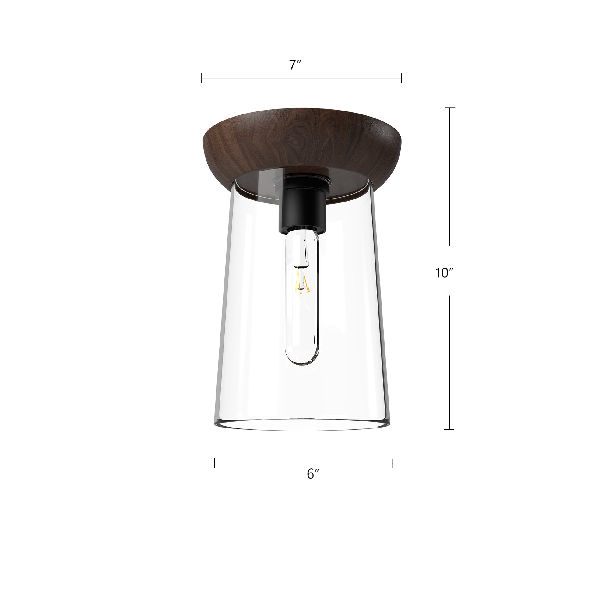 Emil 7-in Steel Flush Mount