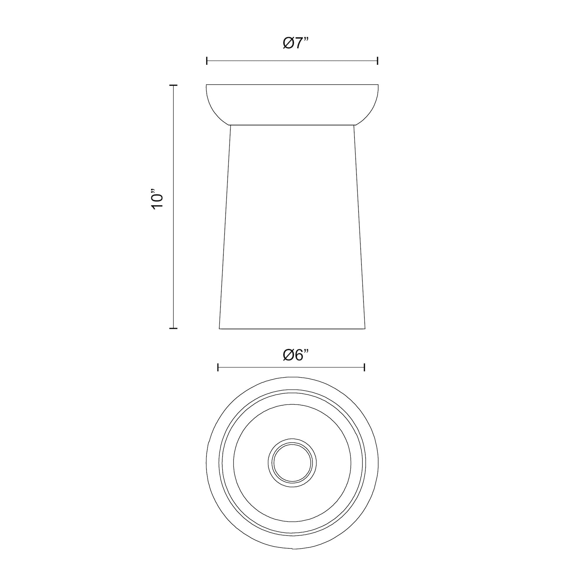 Emil 7-in Steel Flush Mount
