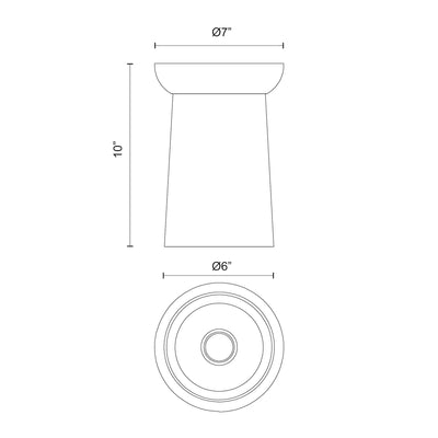 Emil 7-in Steel Flush Mount