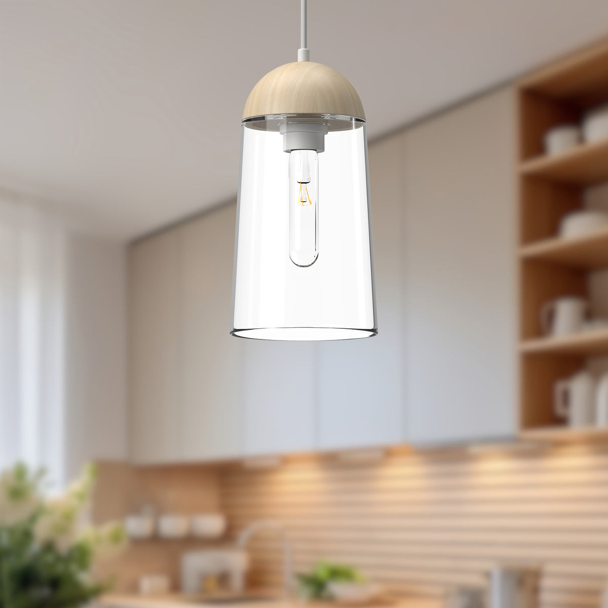 Emil 6-in Steel Pendant