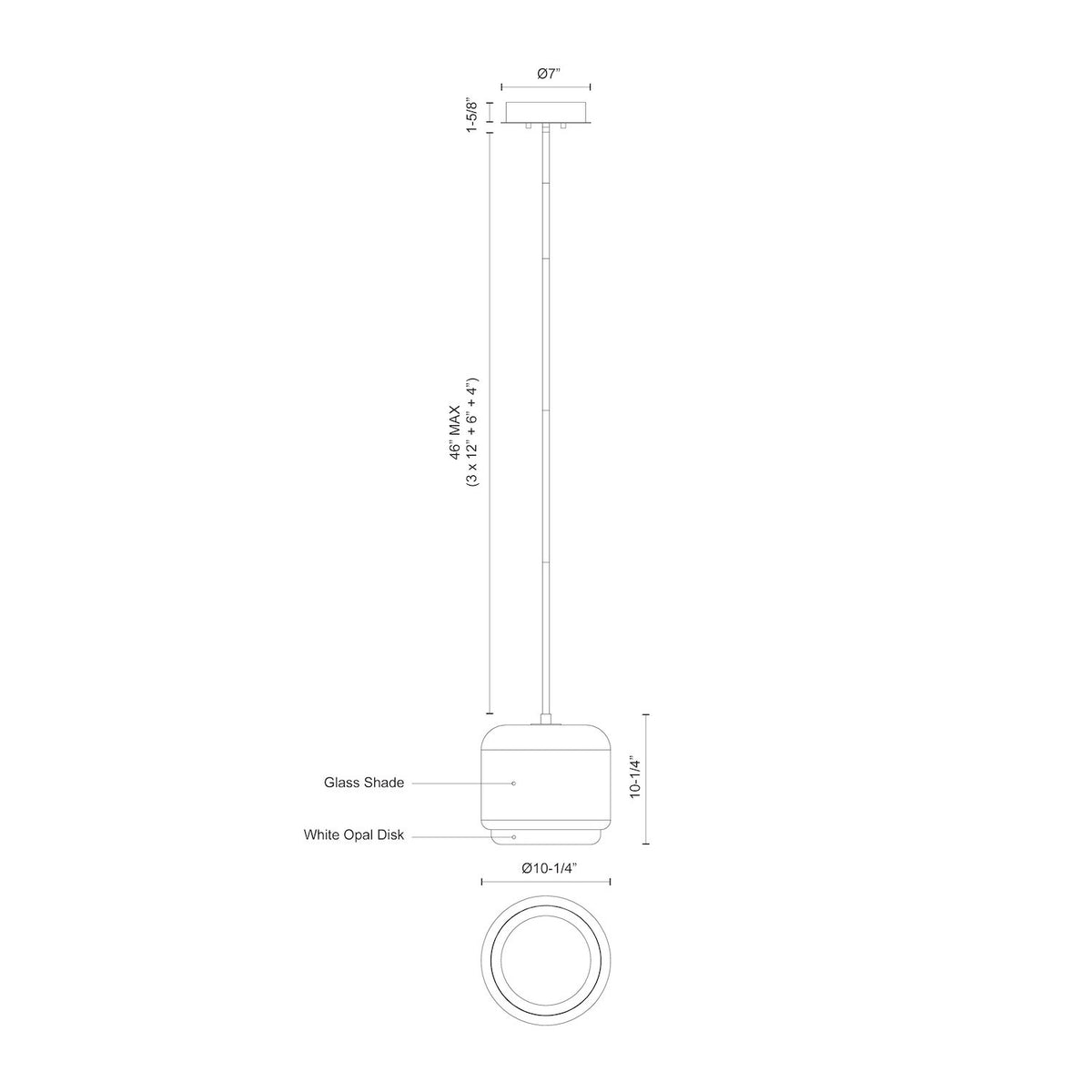 Enkel 10-in Aluminum Pendant