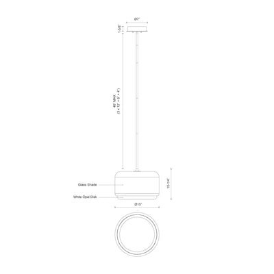 Enkel 15-in Aluminum Pendant