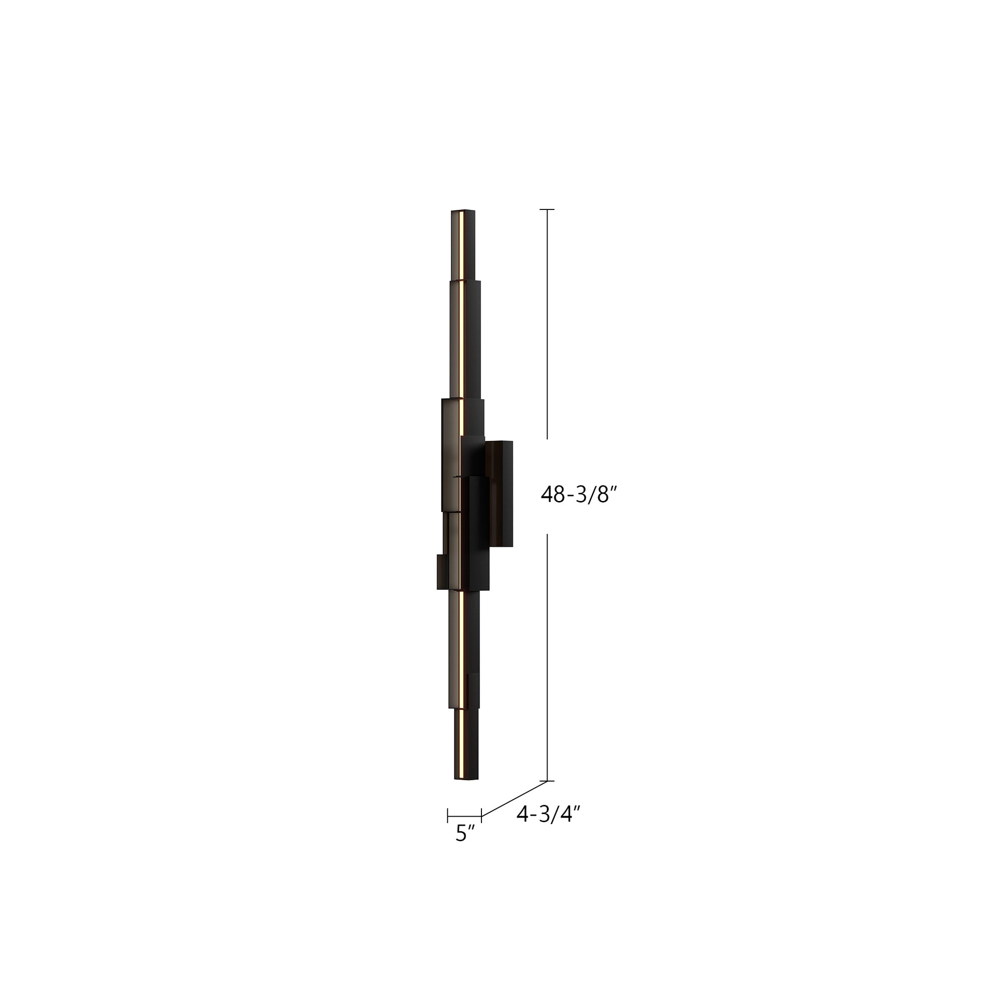 Enzo 48-in Aluminum PC Wall Sconce