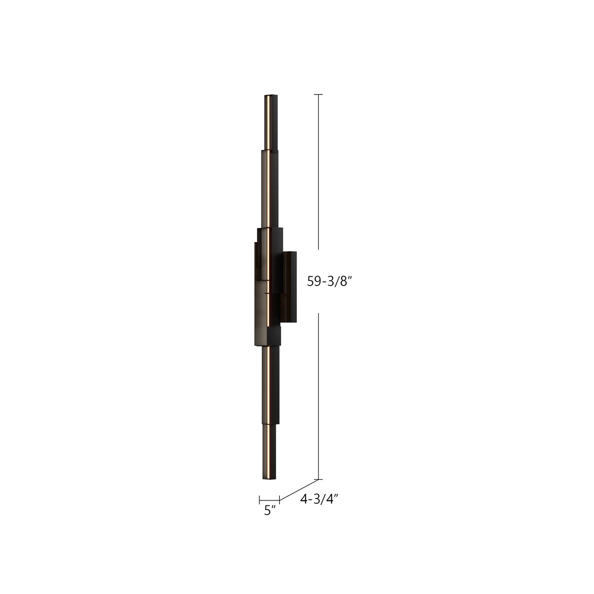 Enzo 60-in Aluminum PC Wall Sconce