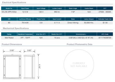 Residential LED Half Cylinder Wall Sconce with Photocell Sensor