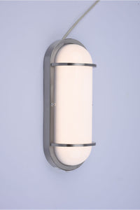Residential LED 12.5W Oval Wall Sconce with Photocell Sensor