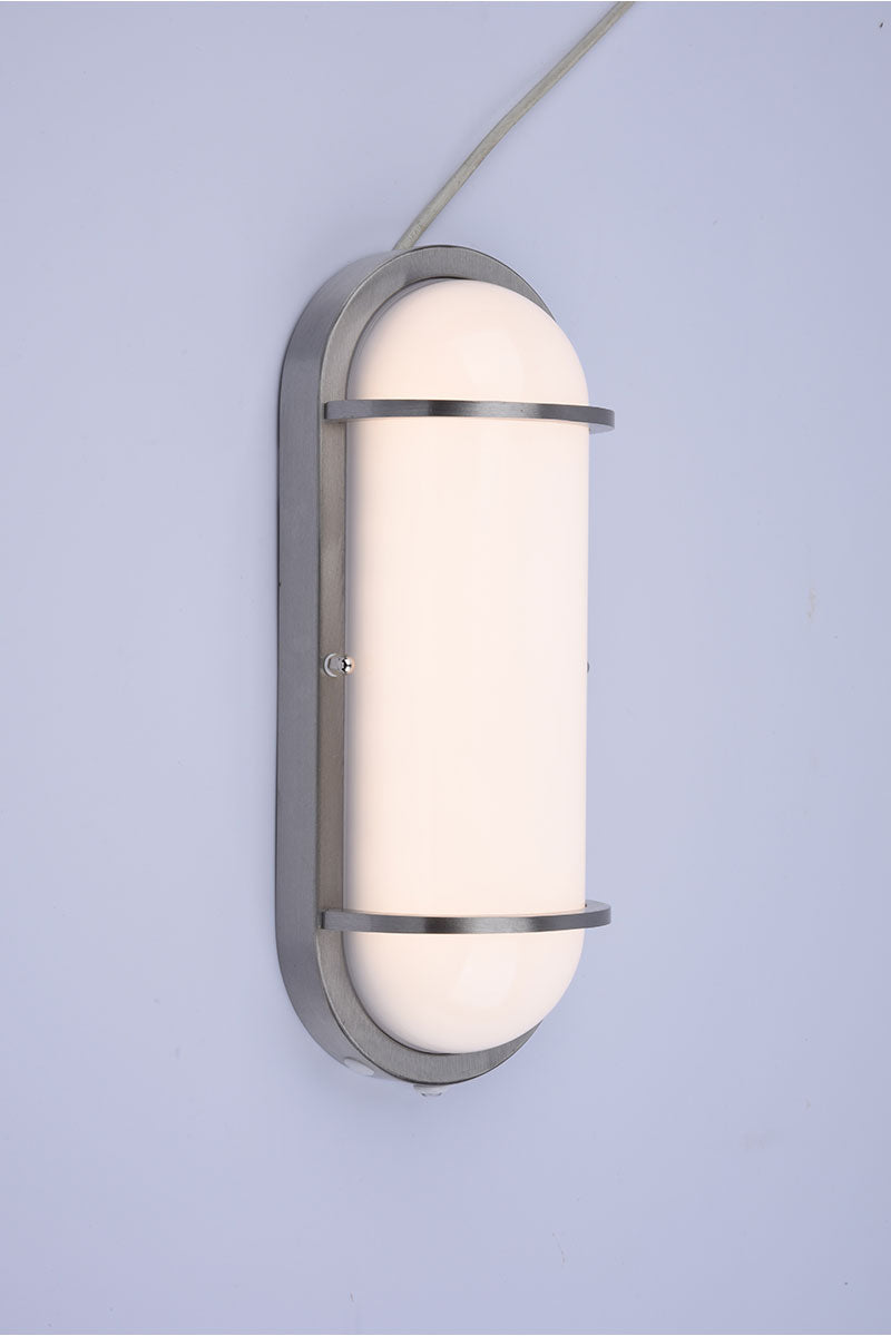 Residential LED 12.5W Oval Wall Sconce with Photocell Sensor