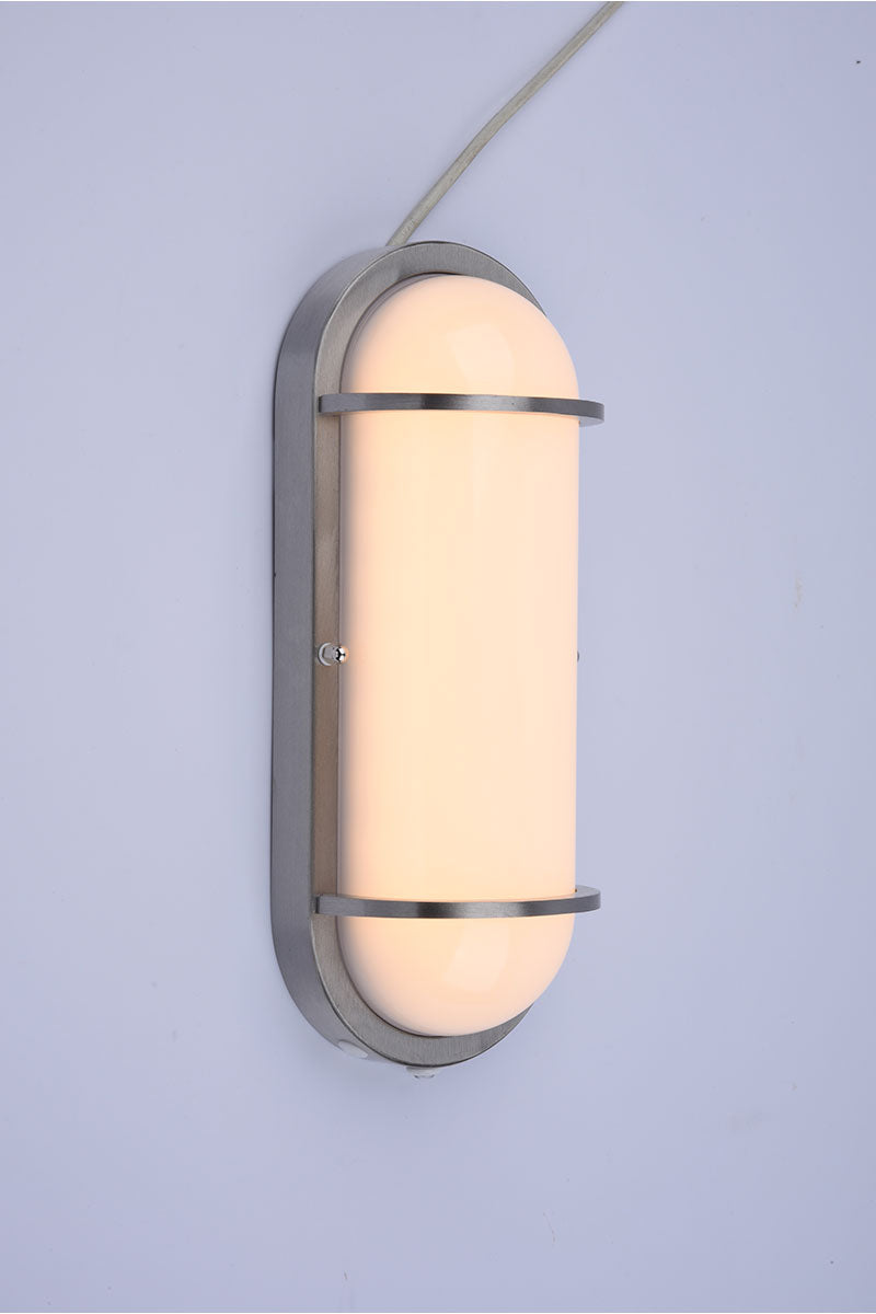 Residential LED 12.5W Oval Wall Sconce with Photocell Sensor