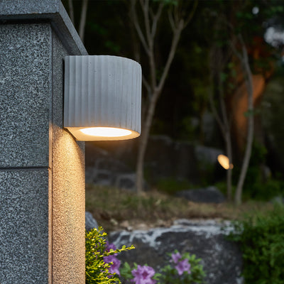Artisan Concrete Corinthian Wall Sconce Cream White Fixture
