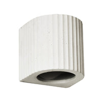 Artisan Concrete Corinthian Wall Sconce Cream White Fixture