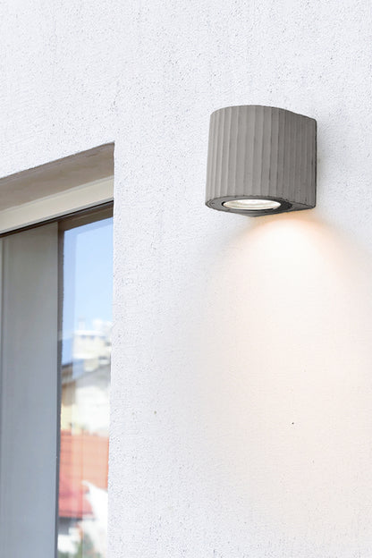 Artisan Concrete Corinthian Wall Sconce Cement Grey Fixture