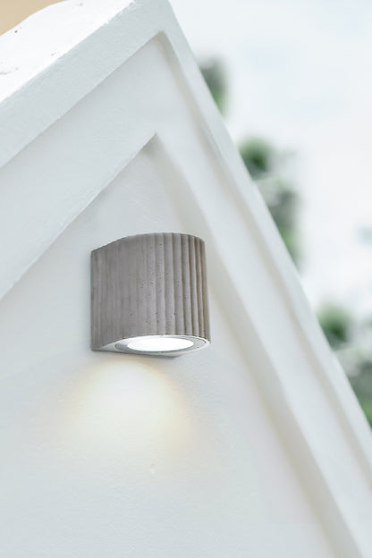Artisan Concrete Corinthian Wall Sconce Cement Grey Fixture