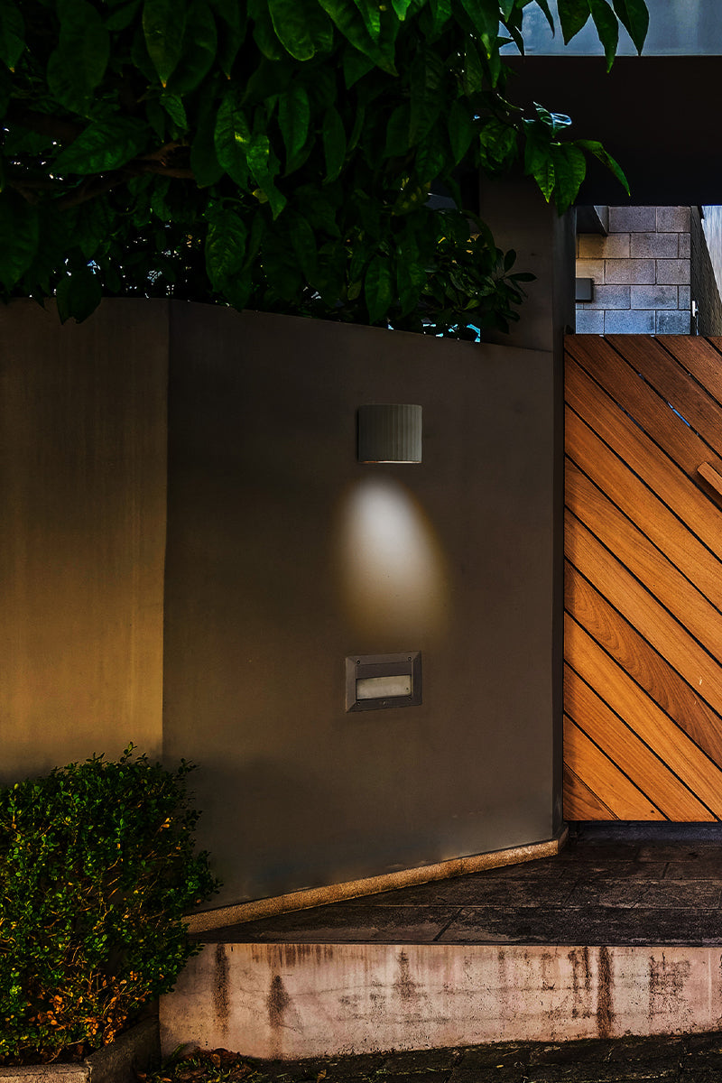 Artisan Concrete Corinthian Wall Sconce Dark Grey Fixture